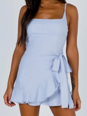 Princess Polly Pale Blue Cottage Hill Mini Mini Dress 8